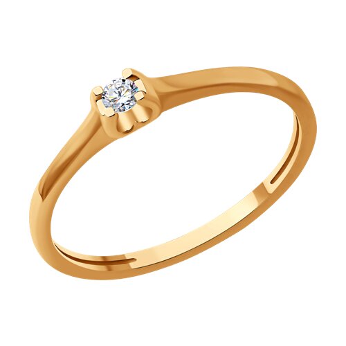 Кольцо, золото, бриллиант, 1012497